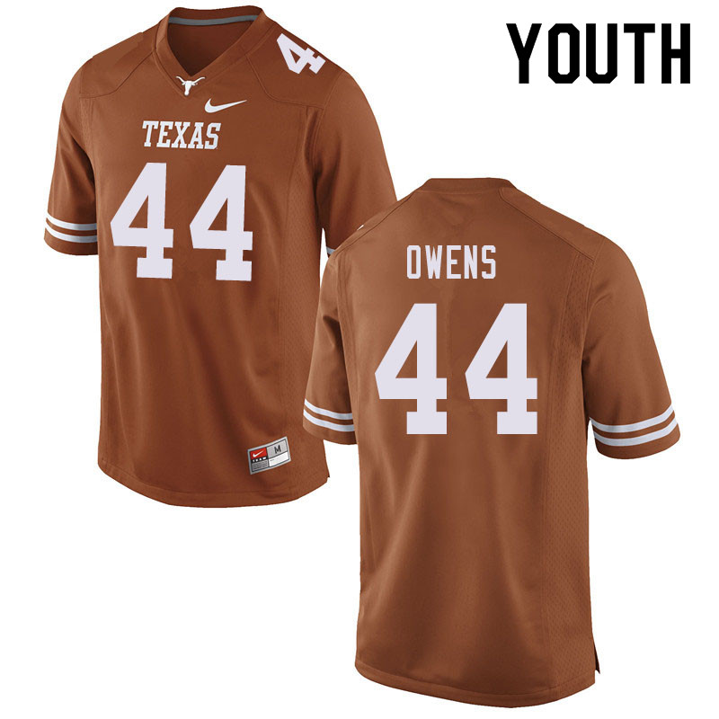 Youth #44 Tyler Owens Texas Longhorns College Football Jerseys Sale-Orange